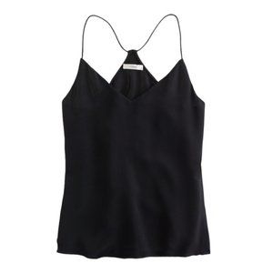 J Crew Black Silk Carrie Camisole Size 8